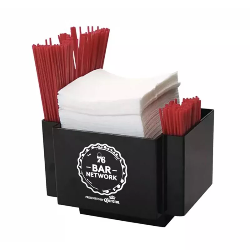 Black Cocktail Napkin Holder for Bars and Restaurants