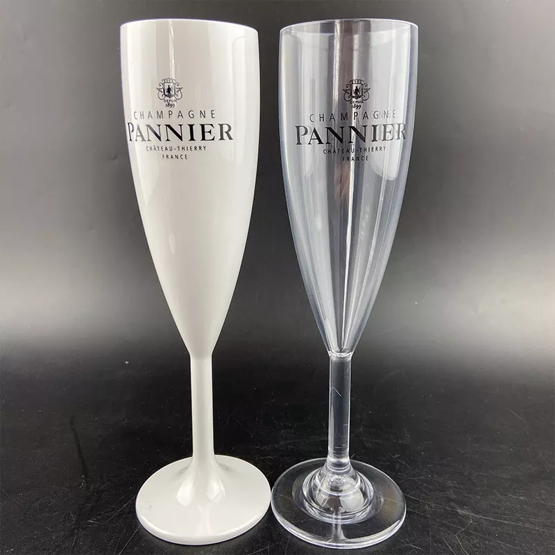 Orange Acrylic Champagne Flutes