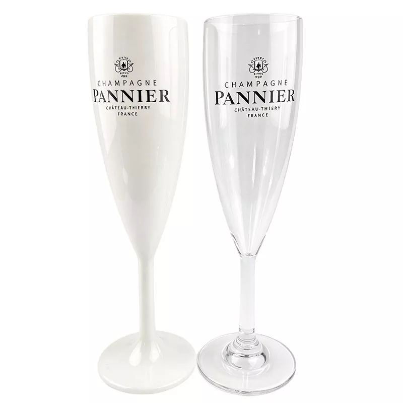 Orange Acrylic Champagne Flutes