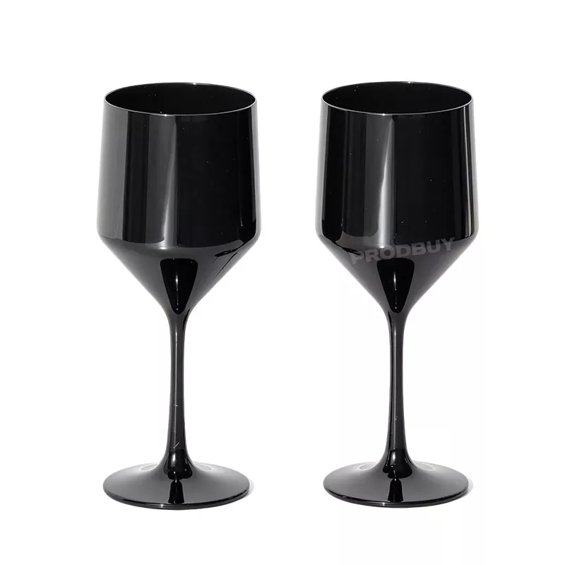 Personalized White Plastic Wine Glass