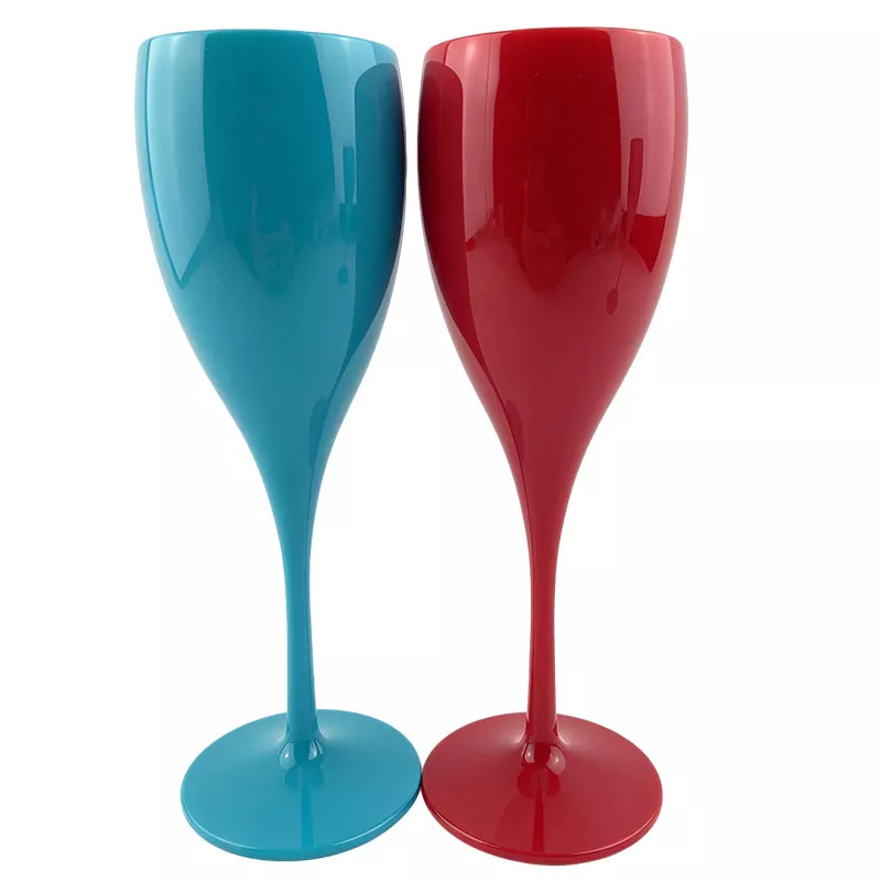 Unbreakable White Champagne Flutes