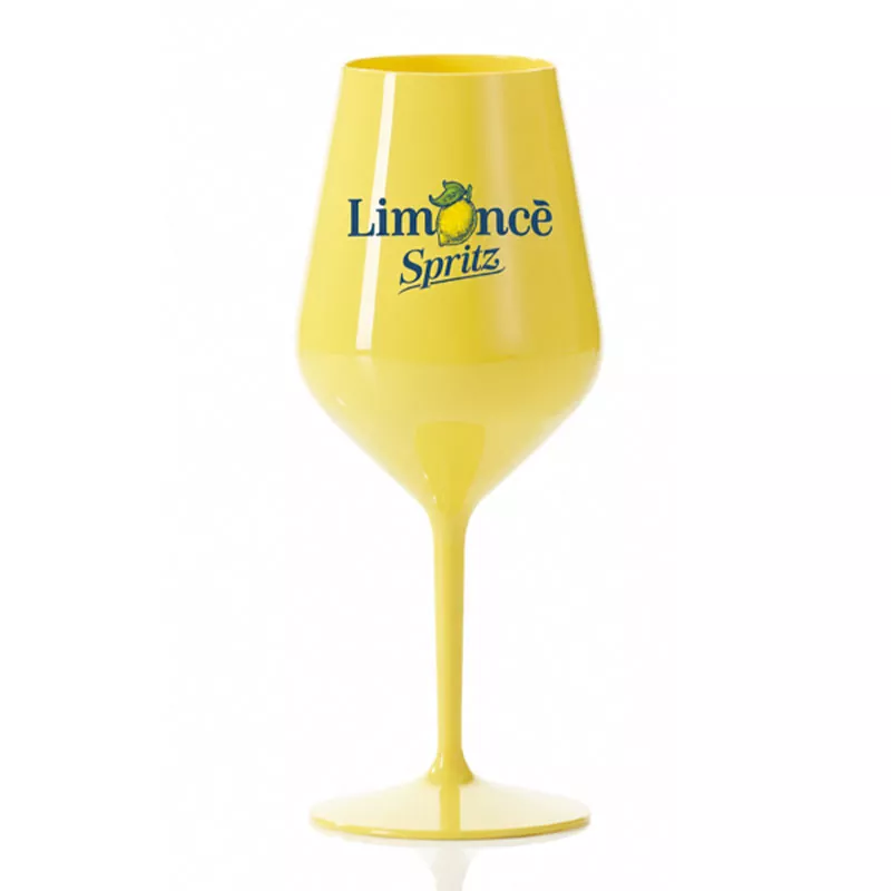 White Colored Plastic Wine Glass