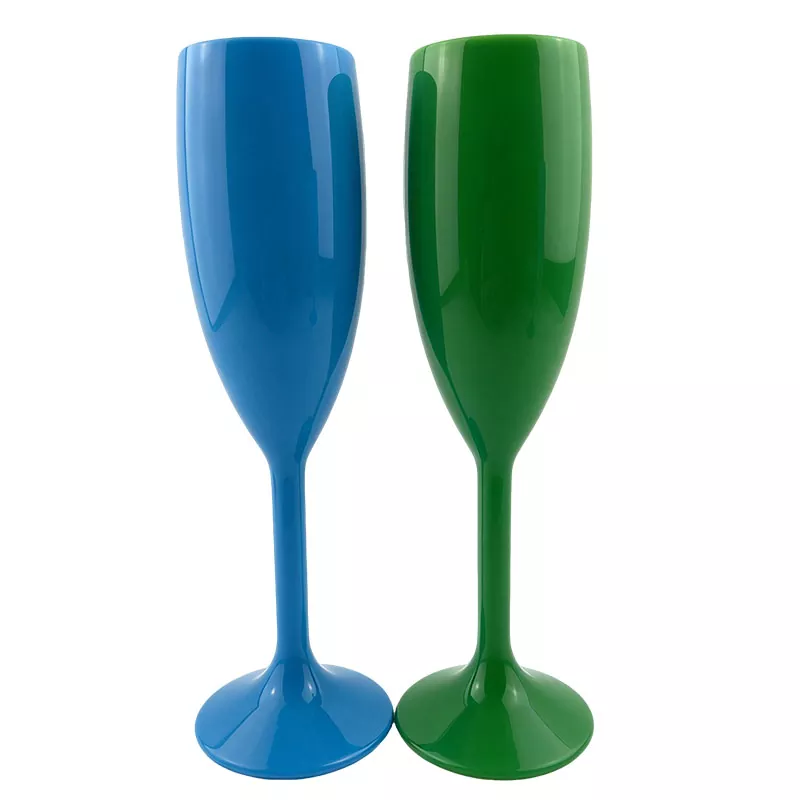 White Plastic Prosecco Champagne Flutes